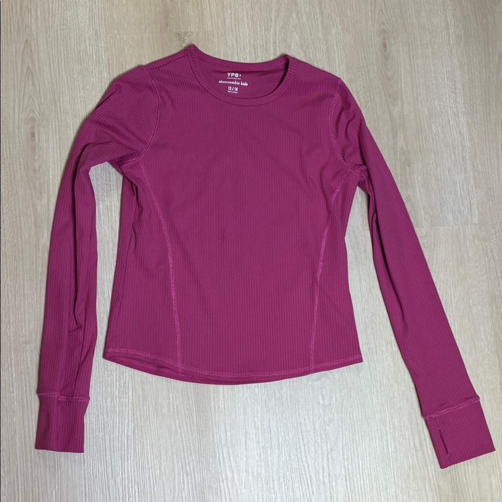 Abercrombie Kids Long Sleeve Your Personal Best Top Magenta Girl’s 13/14